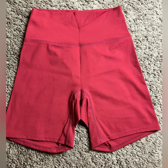Aoxjox Trinity Workout Biker Shorts 6” • Small • Rumba Red - Picture 6 of 7
